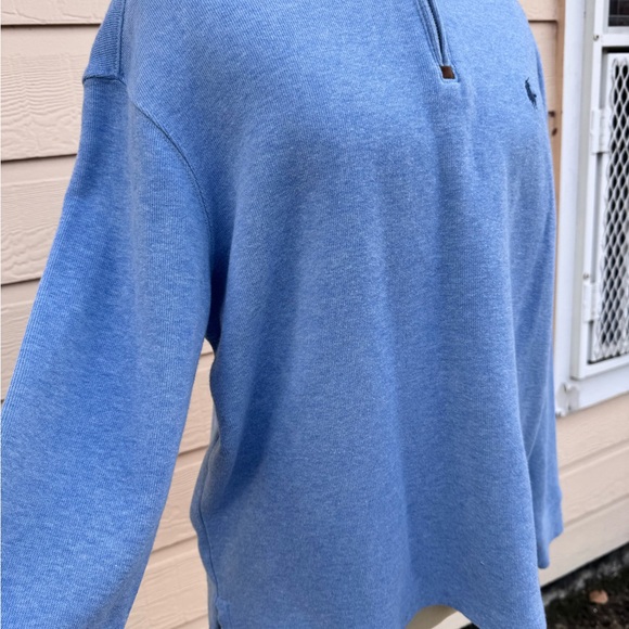 Polo by Ralph Lauren Men's Blue Quarter-Zip Sweater - Picture 4 of 11